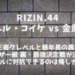 RIZIN.44「クレベル・コイケ vs 金原正徳」勝敗予想まとめ
