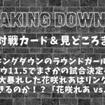 ブレイキングダウン11.5「花咲れあ vs. 浦西ひかる」因縁のラウンドガール対決が決定→試合中止に│対戦カードまとめ